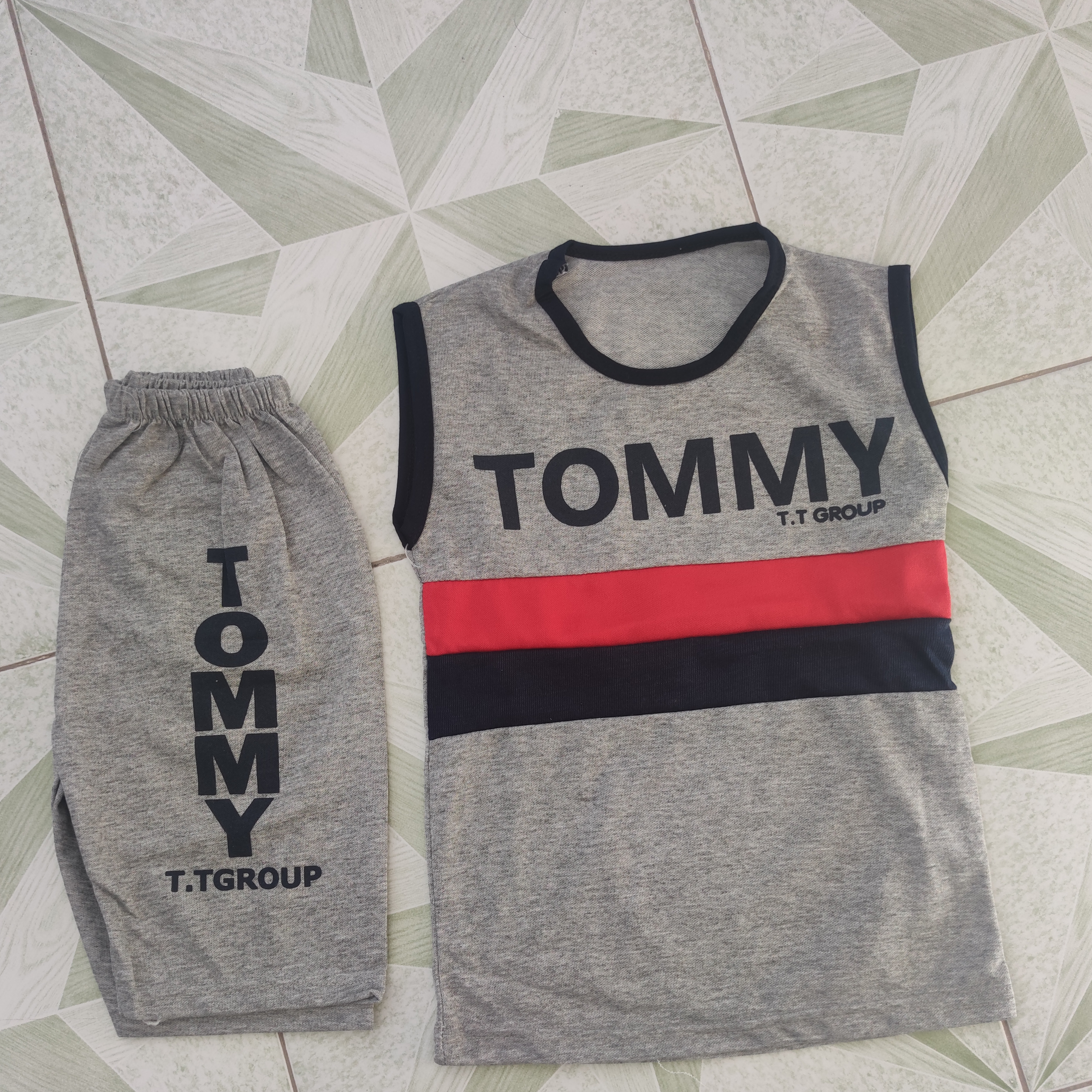 تاپ شلوارک ملانژ مدل Tommy | راحت و خنک | ارسال رایگان